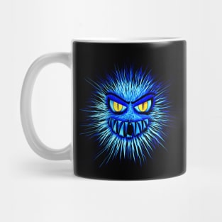 blue monster face Mug